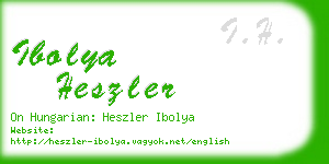 ibolya heszler business card
